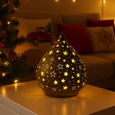 Cornici in argento: Illuminazione Natalizia Ampolla Con Stelle h.16 